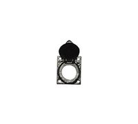 Traditional Black Iron Cylinder Latch Cover - with Hinged Keyhole Cover
