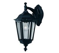 Traditional Black Outdoor Down Over Wall Light IP44