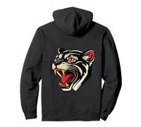 Traditional Black Panther Tattoo Art Pullover Hoodie