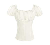 Traditional Blouse Short Sleeve Women's Costume Blouses for, Vintage Shirt Blouse Off Shoulder Costume Shirt Tops Renaissance Costume Blouse Bavarian for Oktoberfest