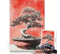 Traditional Bonsai Tree Art Print Jigsaw Puzzle 1000 Piece for Teenagers Brain Stimulation Happy Idle Time Premium Cut (38x26cm)