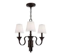 Traditional Brass & Bronze Design Three Light Chandelier