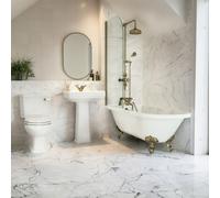 Traditional Brass Shower Bath Suite with Toilet & Basin - Park Royal