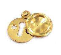 Traditional Brass Victorian Style Swing Door Keyhole Escutcheon