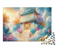 Traditional Building Fantasy Clouds 1000 Piece Jigsaw Puzzle Paper Adult Relaxation Home Decor Gift 52x38cm/1000pcs