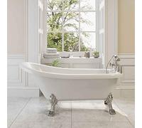 Traditional Buxton Freestanding Bath Single Ended Dragon Feet 1550mm Acrylic White