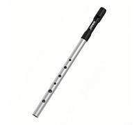 Traditional C/D Key Irish Tin Whistle 6 Hole Flute for Musicians, Offering a Rich, Responsive Sound Experience (Silver D)