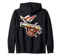 Traditional Cannon Artillery Civil War Era Zip Hoodie