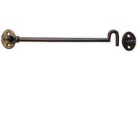 Traditional CAST Cabin Hook Black Hook and Eye Door Holder 200MM 8 inch