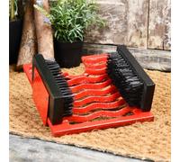 Traditional Cast Iron 3 in 1 Welly Boot Brush, Jack and Scraper - Various Colours Available (Red)