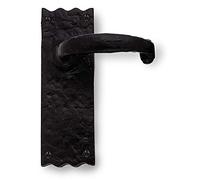 JEDO Lever Latch Traditional Cast Iron Long Plate 150 x 50 mm Black Antique