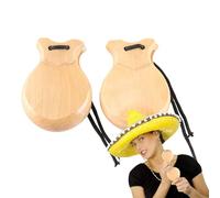 Traditional Castanets, 2pcs Kid Wooden Castanet Instrument, Creative Hand Castanets, Spanish Hand Percussion Instruments, For Boys Girls Kids, Fun and Educational Musical Toys