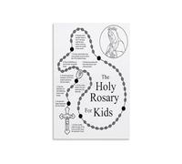 Traditional Catholic Rosary Prayers Instructional Wall Chart Poster Visual Guide for Prayer Devotion Home Worship or Church Classroom Decor(Unframed,16x24inch(40x60cm))