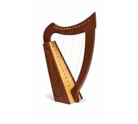 Traditional Celtic Irish Harp, 12 String Solid Wood Musical Instrument with Tuning Key and Carrying Bag, Brown and Natural Maple