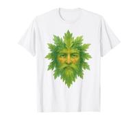 Traditional Celtic Wiccan Pagan Green Man Watercolor T-Shirt