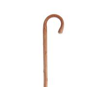 Traditional Chestnut Wooden Walking Stick with a Crook Handle and Ferrule NHS Style (1015mm)