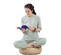 Traditional China Meditation Clothes for Men and Women Tai Chi Clothes Buddhist Meditation Tea Ceremony Retro Tang Set