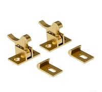 Traditional Chinese Bird Clasp Antique Bronze for Windows Doors Solid Brass Security Bolt with Functional Sliding Lock (Yellow)