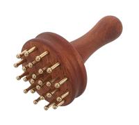 Traditional Chinese Brass Meridian Massage Brush for Hands and Scalp