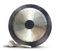 Traditional Chinese Bronze Gong, Aged Look And Beautiful Shimmering Wash Quality, With Gong Mallet, Hanging String(Size:16 Inch)