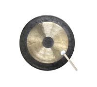 Traditional Chinese Bronze Gong,Brass Percussion Instrument Wind Gongs for Sound Therapy,Meditation,&Yoga gold-40cm