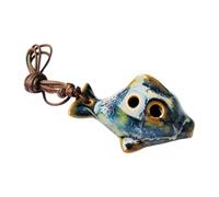 Traditional Chinese Ceramic Ocarina Wind Instrument Learning with Wax Rope Handcrafted Ceramic Ocarina