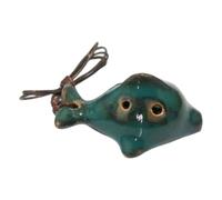 Traditional Chinese Ceramic Ocarina Wind Instrument Learning with Wax Rope Handcrafted Ceramic Ocarina