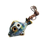 Traditional Chinese Ceramic Ocarina Wind Instrument Learning with Wax Rope Handcrafted Ceramic Ocarina