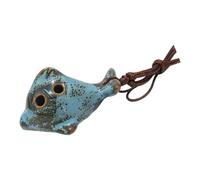 Traditional Chinese Ceramic Ocarina Wind Instrument Learning with Wax Rope Handcrafted Ceramic Ocarina