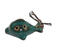 Traditional Chinese Ceramic Ocarina Wind Instrument Learning with Wax Rope Handcrafted Ceramic Ocarina