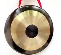 Traditional Chinese Chau Gong Fengshui Gongs with Wooden Beater, China Cymbal Percussion for Large Song Dance Troupes,50cm