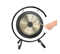 Traditional Chinese Chau Gong with Stand, Wooden Beater, for Yoga Meditation, Sound Healing, Relaxation, Fengshui Instrument