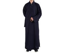 Traditional Chinese Clothing Long Robes for Buddhism Monk Buddhist Clothing for Adults Men Haiqing Meditation Gown