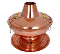 Traditional Chinese Copper Charcoal Hot Pot for Authentic Cooking and Kitchen Decor