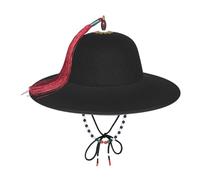 Traditional Chinese Costume Hat Handmade Vintage Round Hat Chinese Heritages For Various Occasion Handmade Traditional