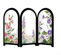 Traditional Chinese Design Acrylic Folding Screen Mirror for Tabletop Use in Contemporary or Heritage Home Decor Settings (B)