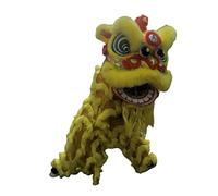 Traditional Chinese Dragon and Lion Dance Costume Headpiece, Wool Material for Outdoor Festival Performances and Cultural Events