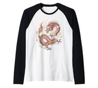 Traditional Chinese Dragon Symbol Raglan Baseball Tee