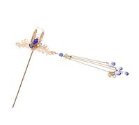 Traditional Chinese Floral Hair Stick Ancient Costume Headdress Handmade Ear Clip Dangle Earrings Hook