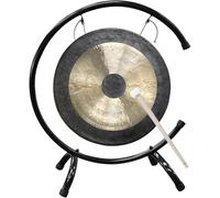 Traditional Chinese Gong with Stand and Wooden Beater, Handmade Bronze Desktop Gong, Smooth Tone for Symphony Orchestra Use