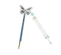 Traditional Chinese Hair Pin with Tassels - Elegant Wrapped Hair Stick Vintage Asian Style Hair Fork for Women Teens Girls Costume Accessories Classic Updo for Festiva