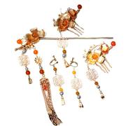Traditional Chinese Hairpin Set With Tassels Detail Hair Accessories Handmade Alloy Hair Stick Collection For Women