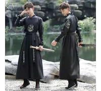 Traditional Chinese Hanfu Cloak for Men - Embroidered Cosplay Costume Set for Winter Warmth