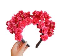 Traditional Chinese Headband Flower Headwear Chinese Culture Headdress Fabric Flower Headband Elegant Hairpiece for Girl