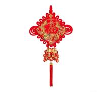 Traditional Chinese Knot Pendant Featuring FU Character For Living Room Wall Door Decoration Handcrafted Cultural Ornament(B)