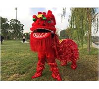 Traditional Chinese Lion Dance Costume for Adults, Double Lion Mascot Outfit for Spring Festival and Cultural Performances