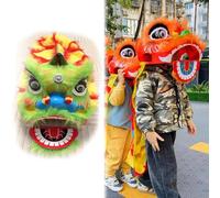 Traditional Chinese Lion Dance Costume for Kids, Dragon Poi Folk Art Performance Outfit for Festival and Party Events