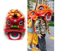 Traditional Chinese Lion Dance Costume for Kids, Dragon Poi Folk Art Performance Outfit for Festival and Party Events
