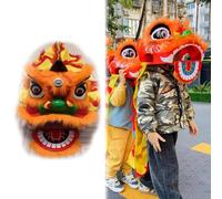 Traditional Chinese Lion Dance Costume for Kids, Dragon Poi Folk Art Performance Outfit for Festival and Party Events