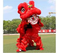 Traditional Chinese Lion Dance Costume Handmade Wool Mascot Head for Cultural Performances and Festivals
